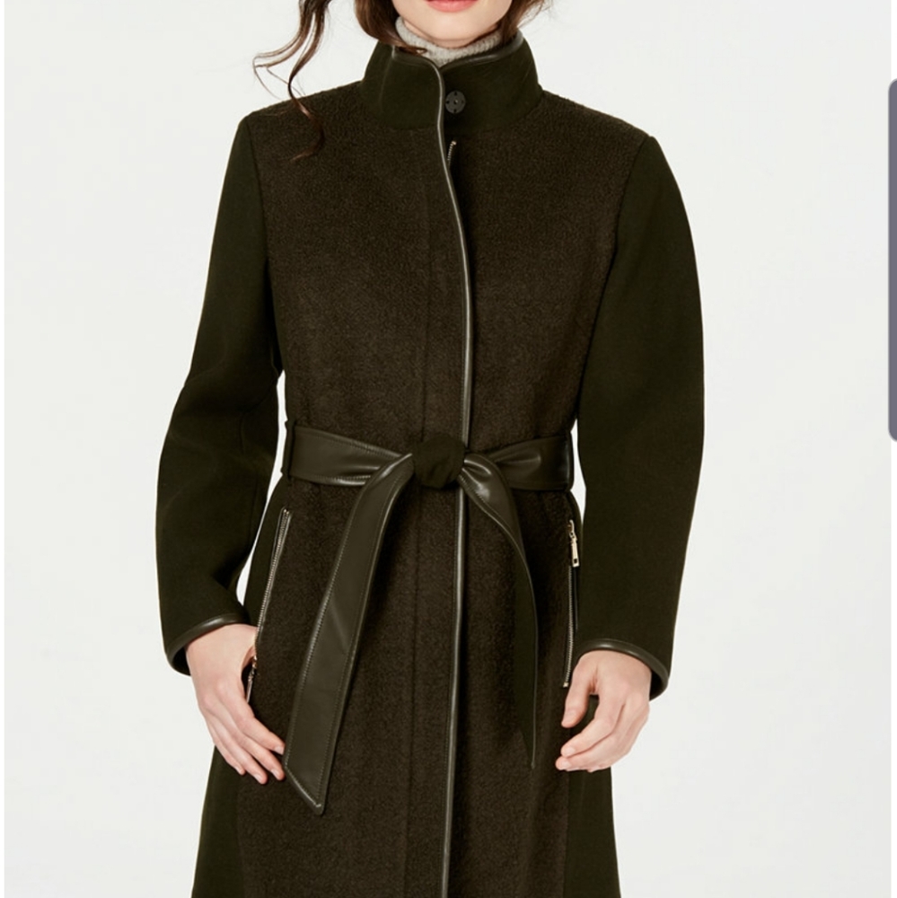 VINCE CAMUTO TWILL Wool Coat